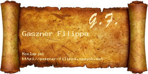 Gaszner Filippa névjegykártya